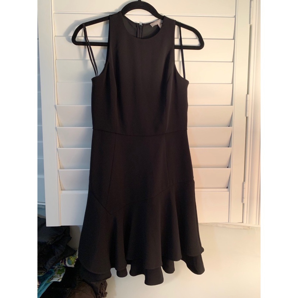 Black Banana Republic dress w sheer yoke, Sz 2